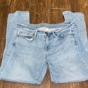 LOFT Women's Sky Blue Ankle Jeans